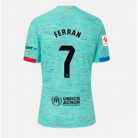 Camisa de Futebol Barcelona Ferran Torres #7 Equipamento Alternativo Mulheres 2023-24 Manga Curta